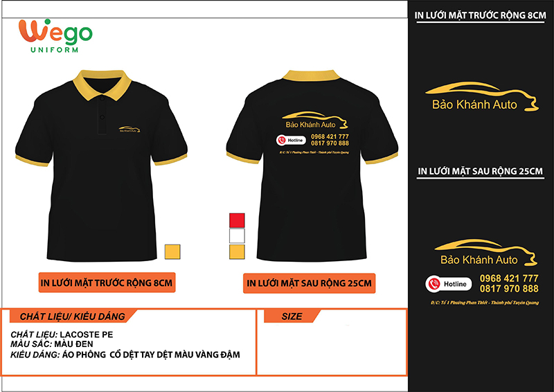 Áo phông đồng phục doanh nghiệp Bảo Khánh Auto-3