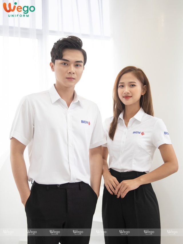 Đồng phục áo sơ mi ngân hàng BIDV