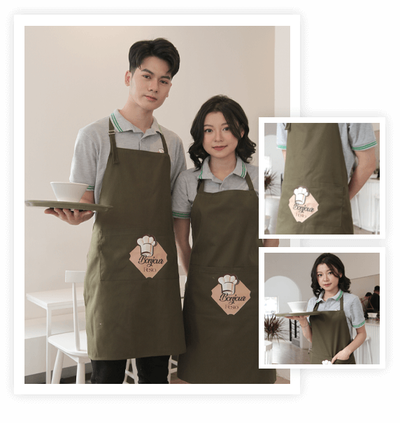 Mẫu Tạp dề tiệm bánh phối cao cấp