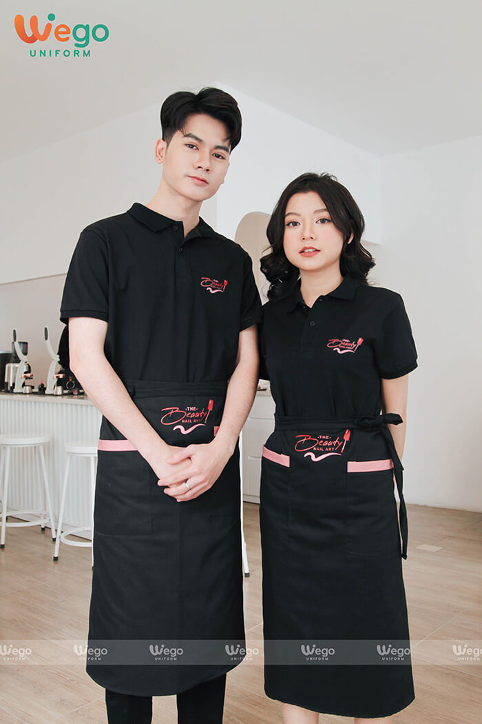 Tạp dề đồng phục tiệm nail đẹp mắt