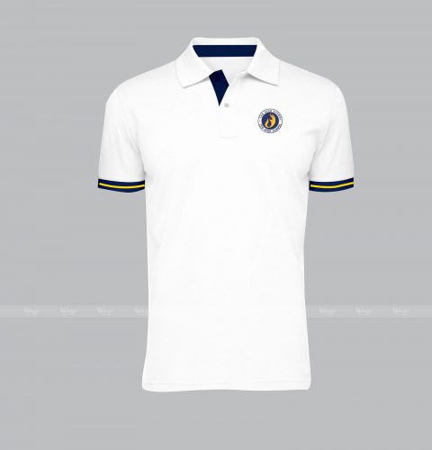 ao-thun-phong-dong-phuc-CT00101-truoc polo đồng phục trắng kẻ vàng