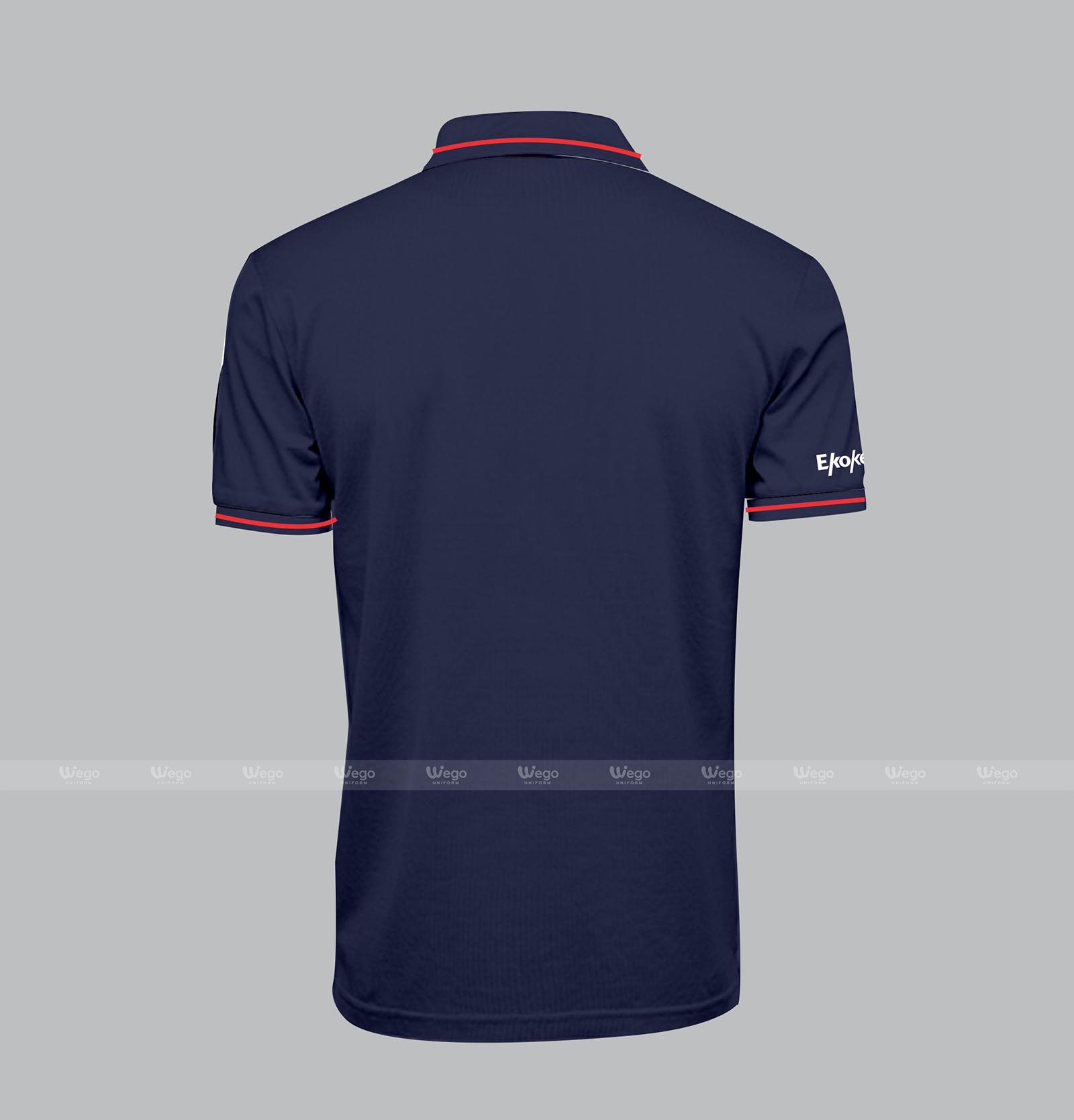 áo phông đồng phục xanh đen mặt sau