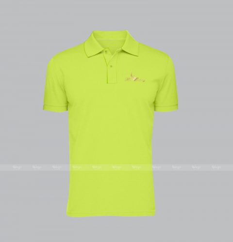 ao-thun-phong-dong-phuc-QM18701 áo phông đồng phục xanh neon