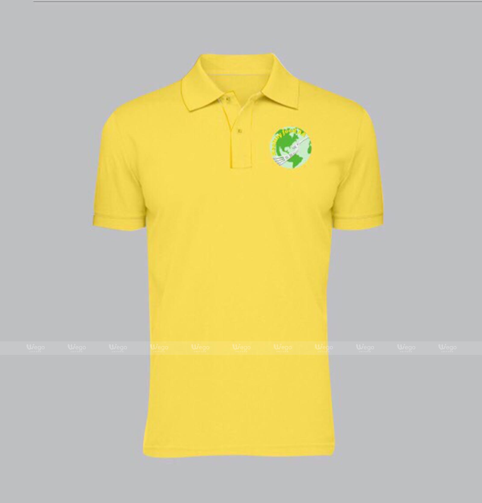 áo phông đồng phục màu vàng