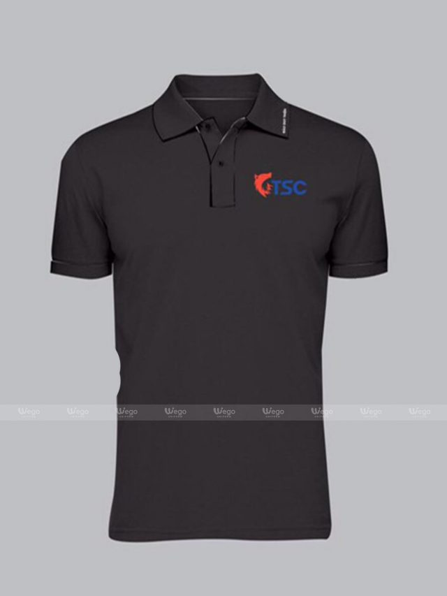 áo phông đồng phục đen trơn