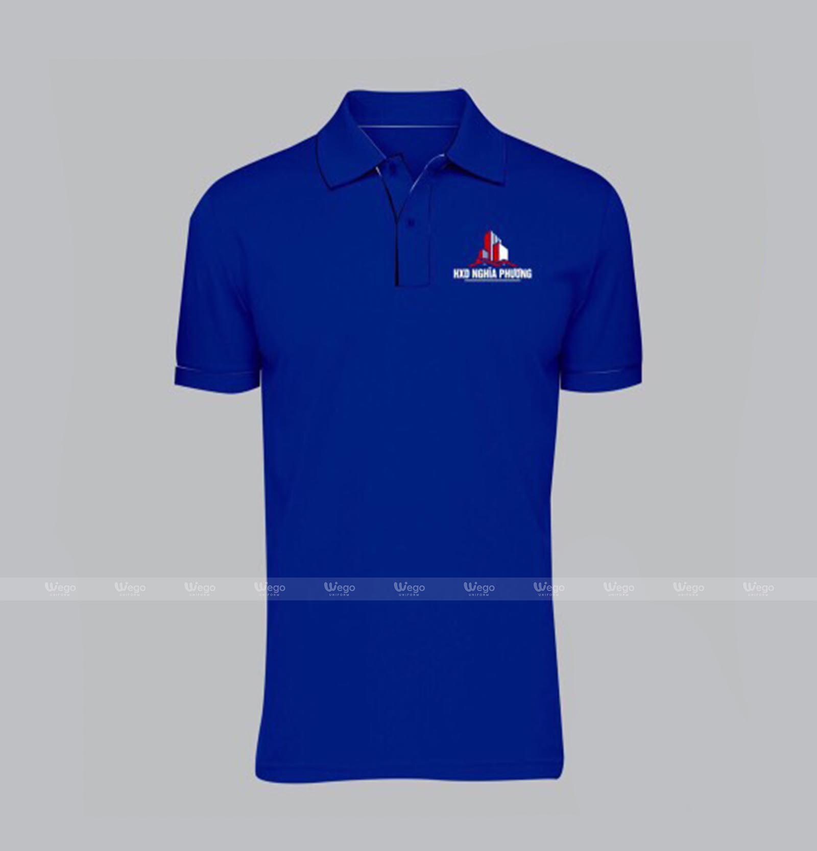 áo phông đồng phục xanh bích