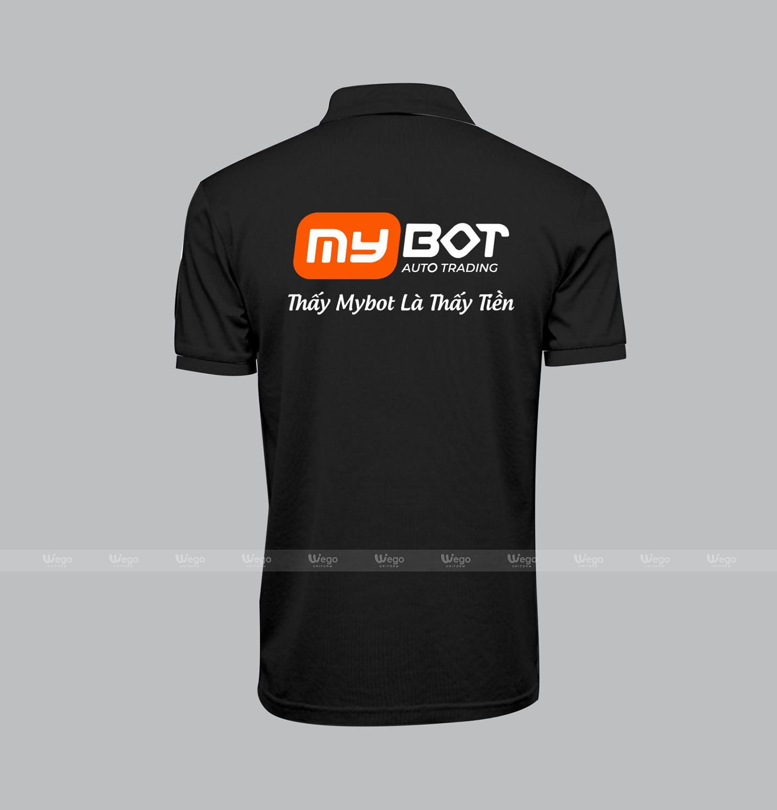 áo phông đồng phục đen mặt sau