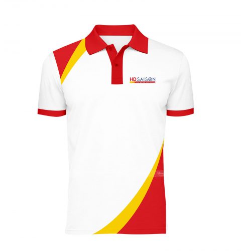 áo thun đồng phục màu đỏ trắng