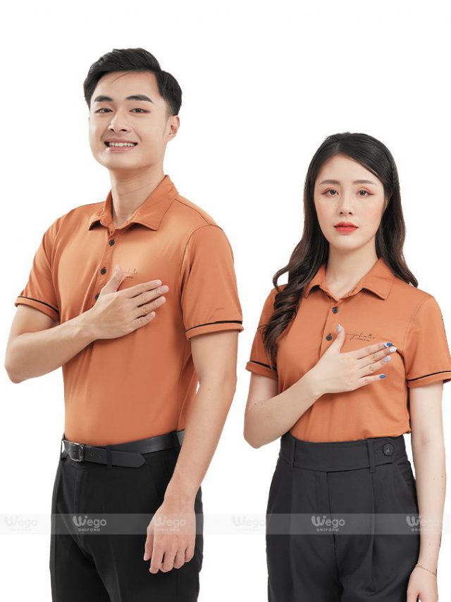 Áo phông đồng phục Subtle Polo màu cà phê