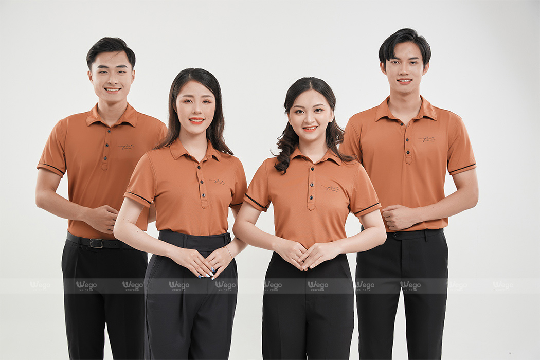 Áo phông đồng phục Subtle Polo màu cà phê