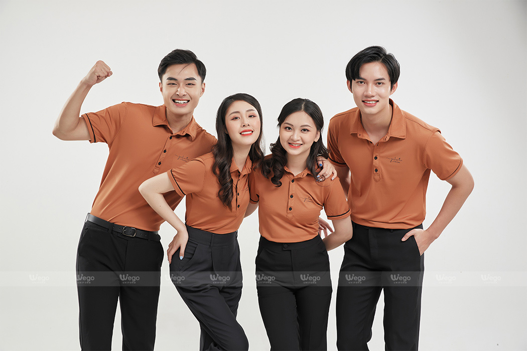 Áo phông đồng phục Subtle Polo màu cà phê