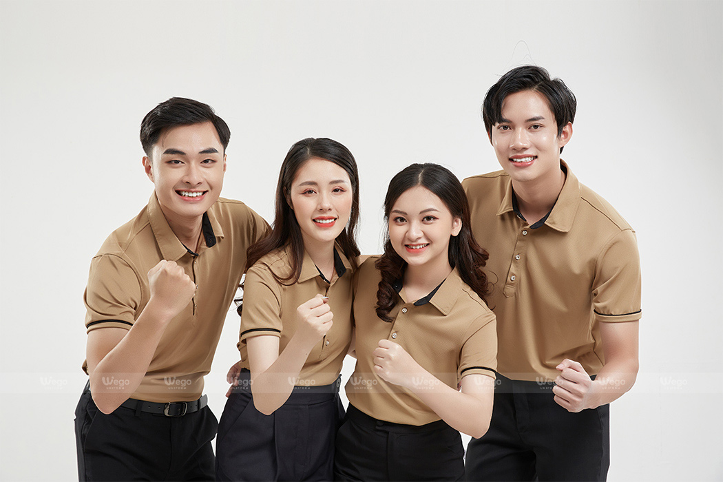 Áo phông đồng phục Subtle Polo màu cacao