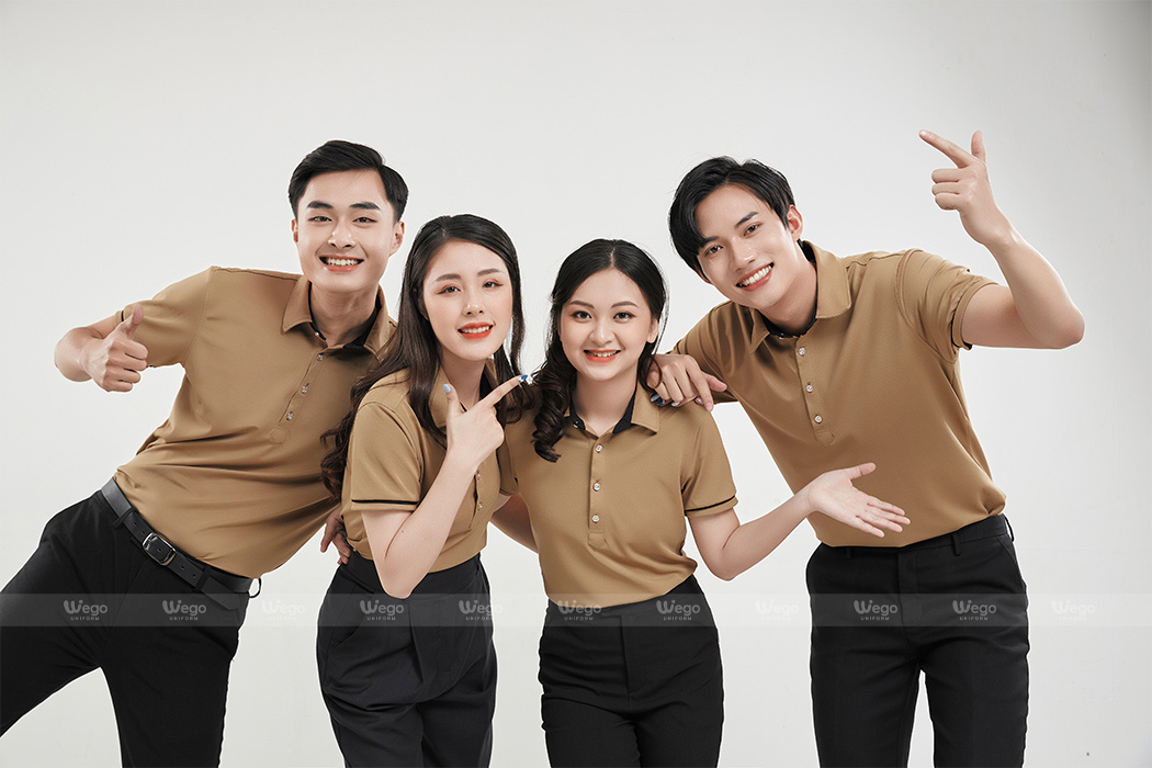 Áo phông đồng phục Subtle Polo màu cacao