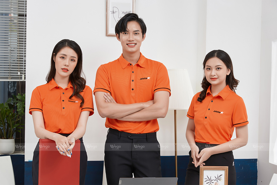 Áo phông đồng phục Subtle Polo màu cam