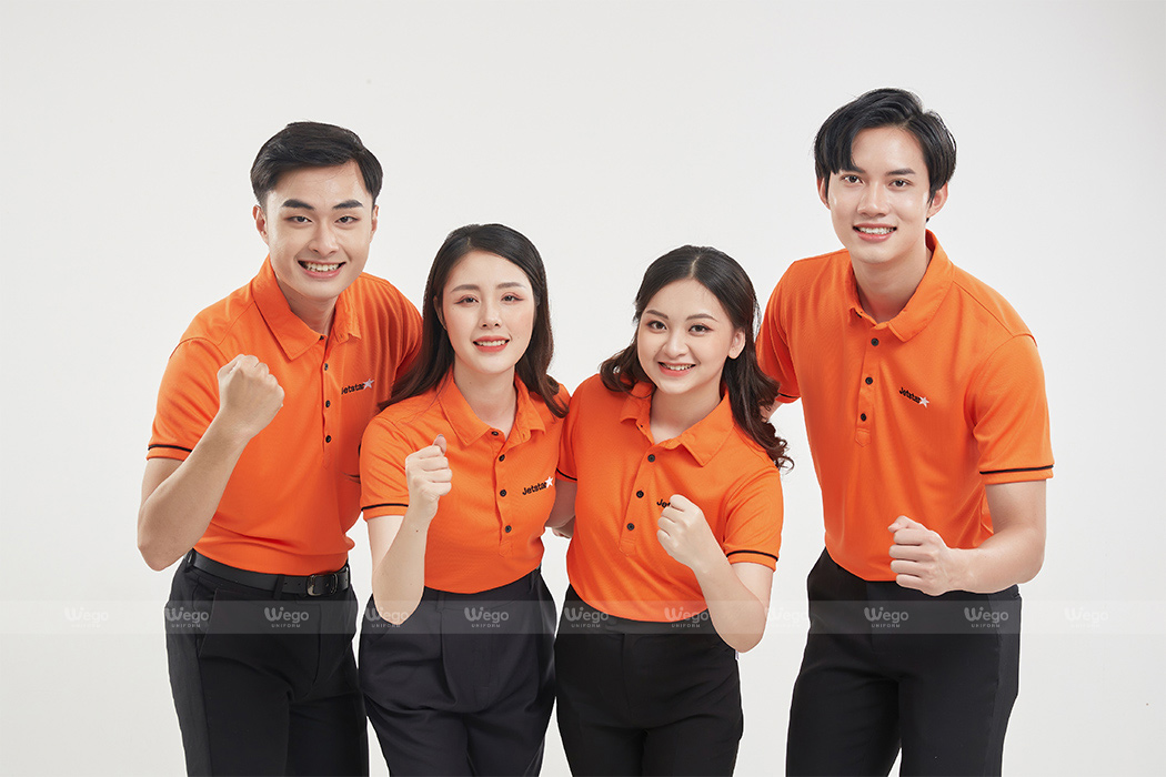 Áo phông đồng phục Subtle Polo màu cam