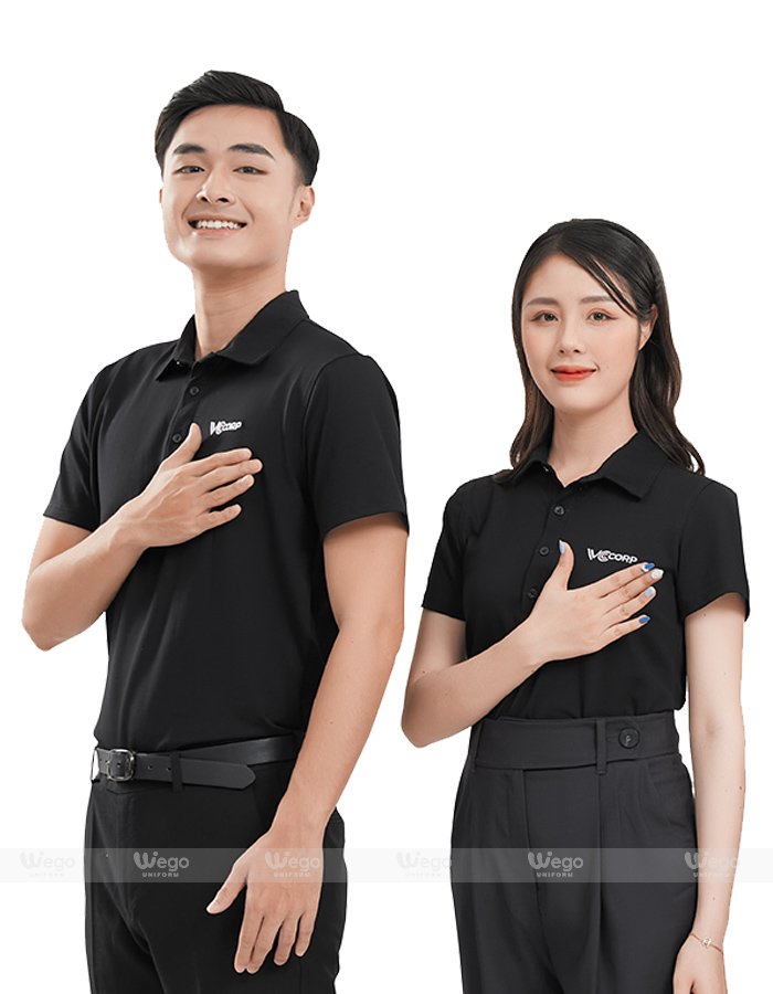 Áo phông đồng phục Subtle Polo màu đen