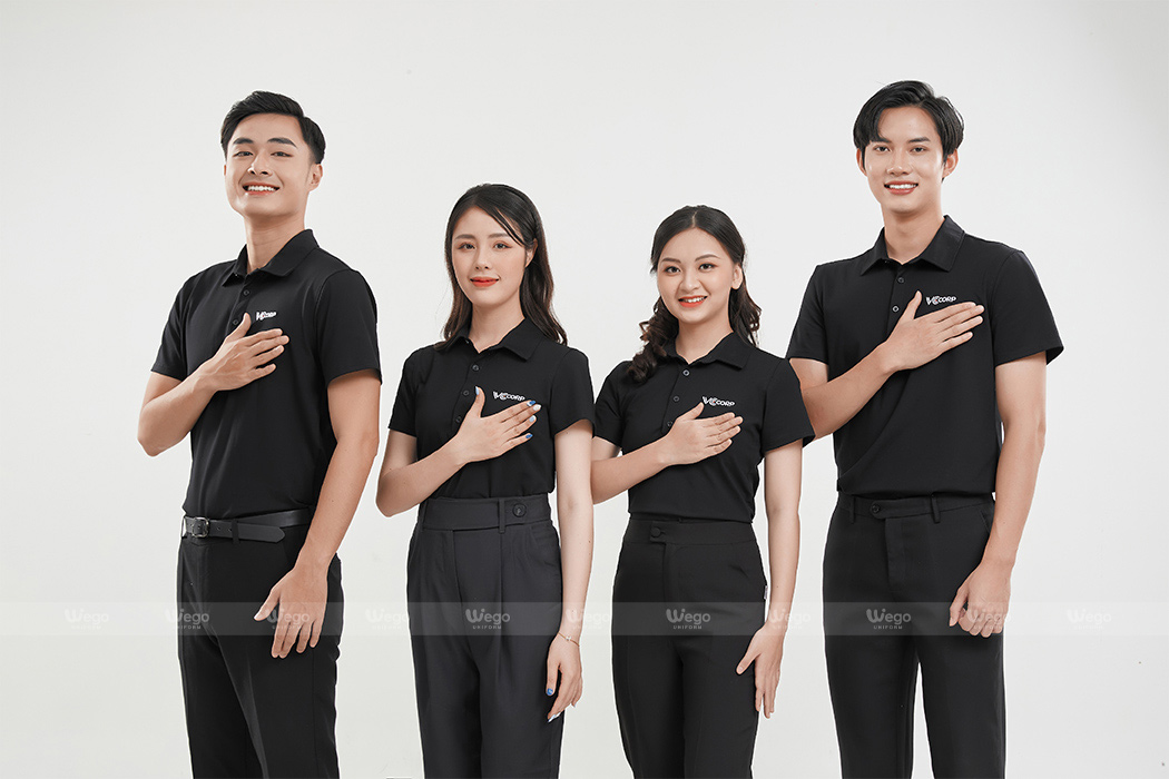 Áo phông đồng phục Subtle Polo màu đen