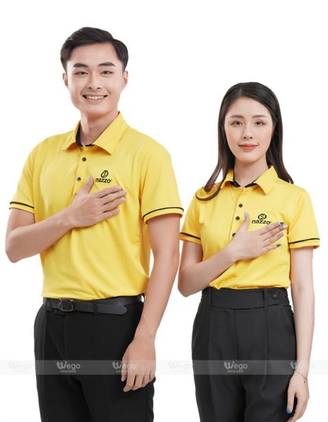 Áo phông đồng phục Subtle Polo màu vàng ảnh chính Áo phông đồng phục Subtle Polo màu vàng