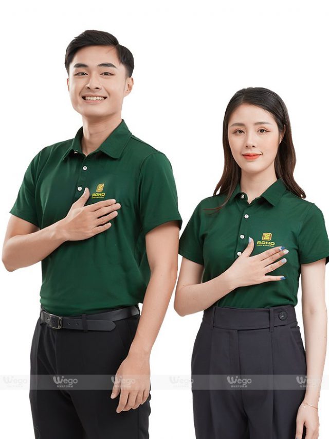 Áo phông đồng phục Subtle Polo màu xanh rêu