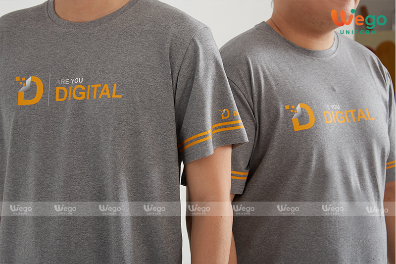 Áo phông đồng phục Dynamic Uniform màu xám cận tay