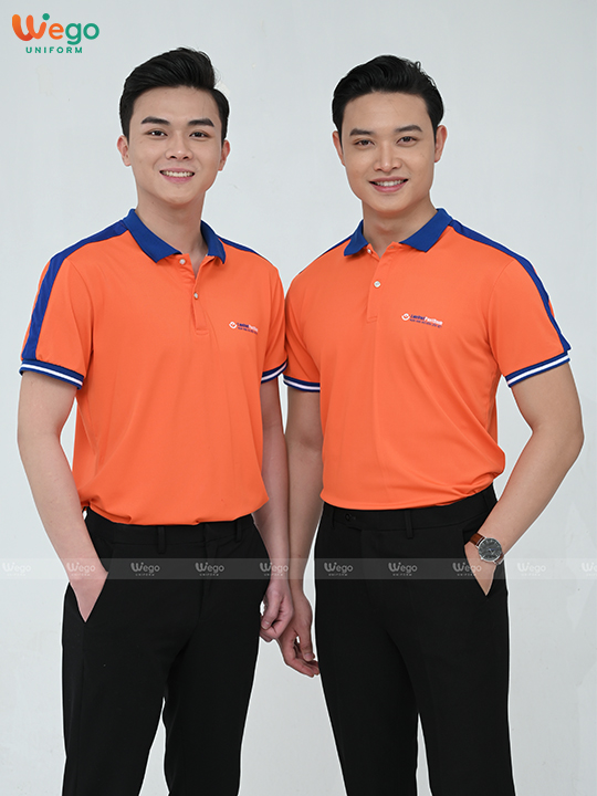 Áo phông đồng phục Strong Polo màu cam