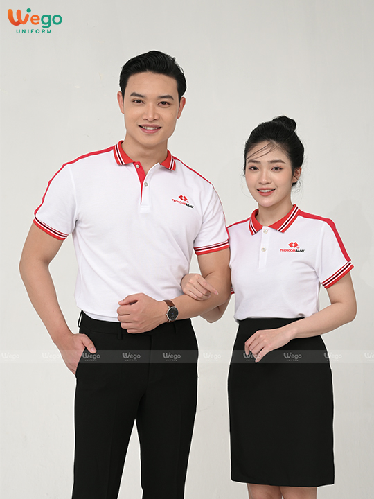 Áo phông đồng phục Strong Polo màu trắng