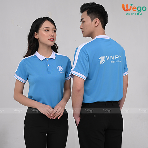 Áo phông đồng phục Strong Polo màu xanh dương