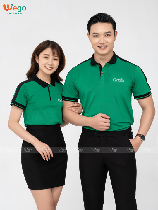 Áo phông đồng phục Strong Polo màu xanh lá