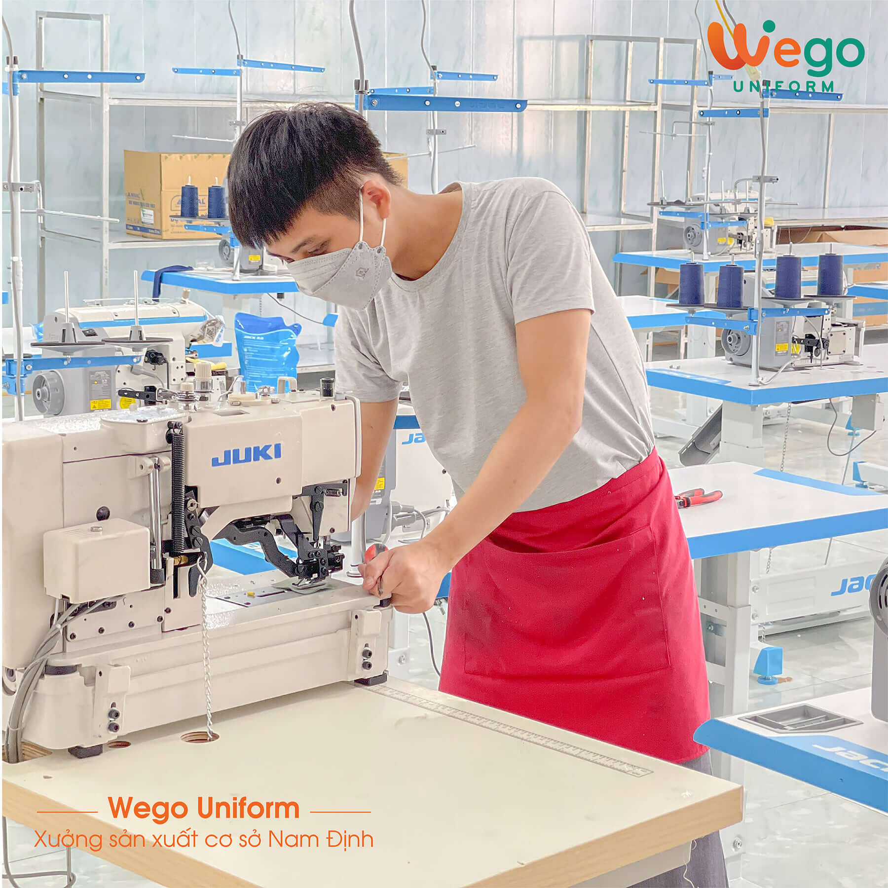 Năng lực sản xuất đồng phục với nhân sự lành nghề