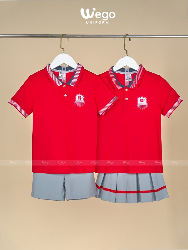 Đồng phục mầm non màu đỏ