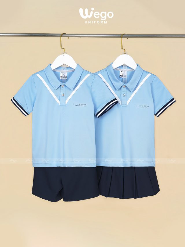Đồng phục mầm non màu xanh biển