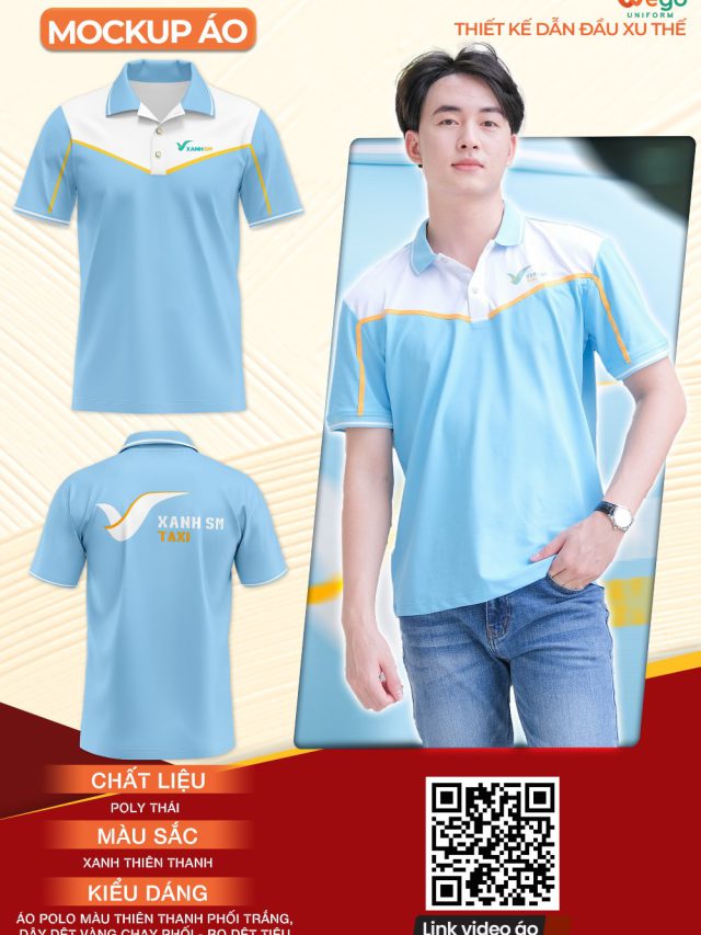 Mẫu đồng phục Xanh SM