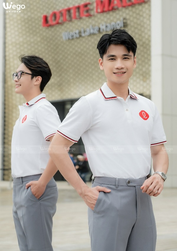 Áo thun phông đồng phục Spring Blooming màu trắng