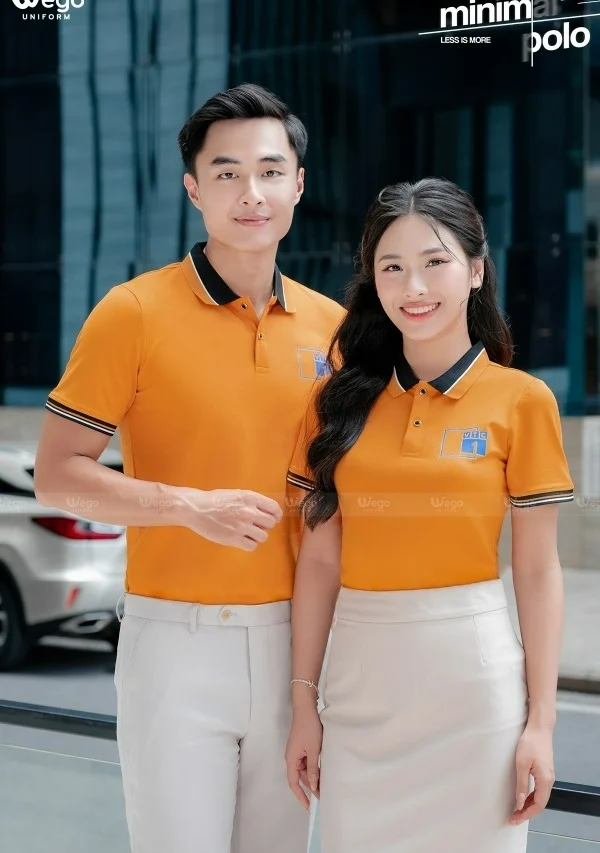 Áo phông thun đồng phục Minimal Polo: Màu vàng mía 04
