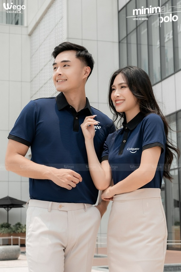 Áo phông thun đồng phục Minimal Polo: Màu xanh đen 05