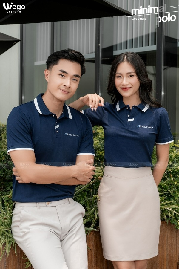 Áo phông thun đồng phục Minimal Polo: Màu xanh đen 06