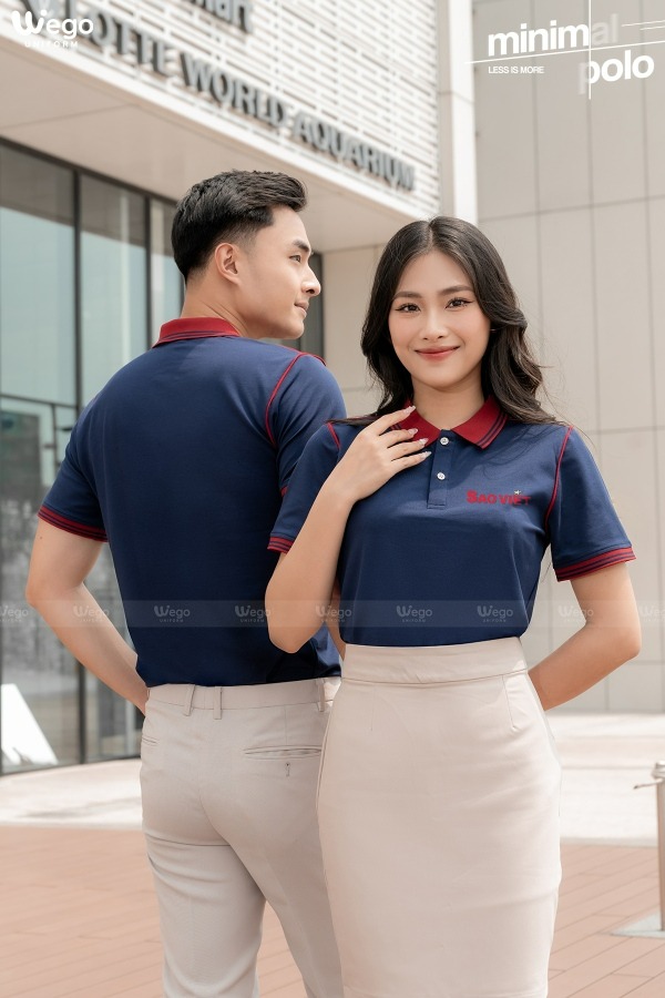 Áo phông thun đồng phục Minimal Polo: Màu xanh đen 01