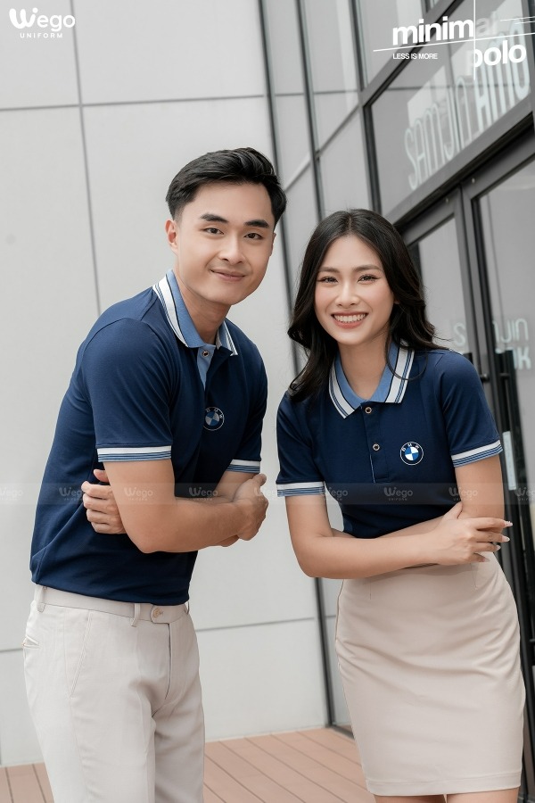 Áo phông thun đồng phục Minimal Polo: Màu xanh đen 04