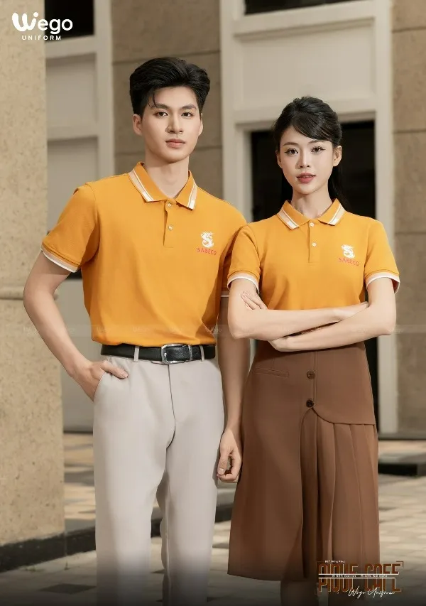 Áo thun phông đồng phục Pique Cafe - Màu vàng mía